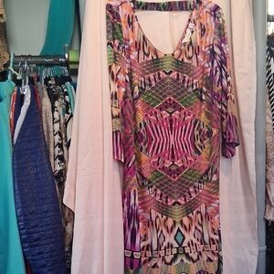 Mlle Gabrielle Multicolor Brushstroke Dresss 2X $28.